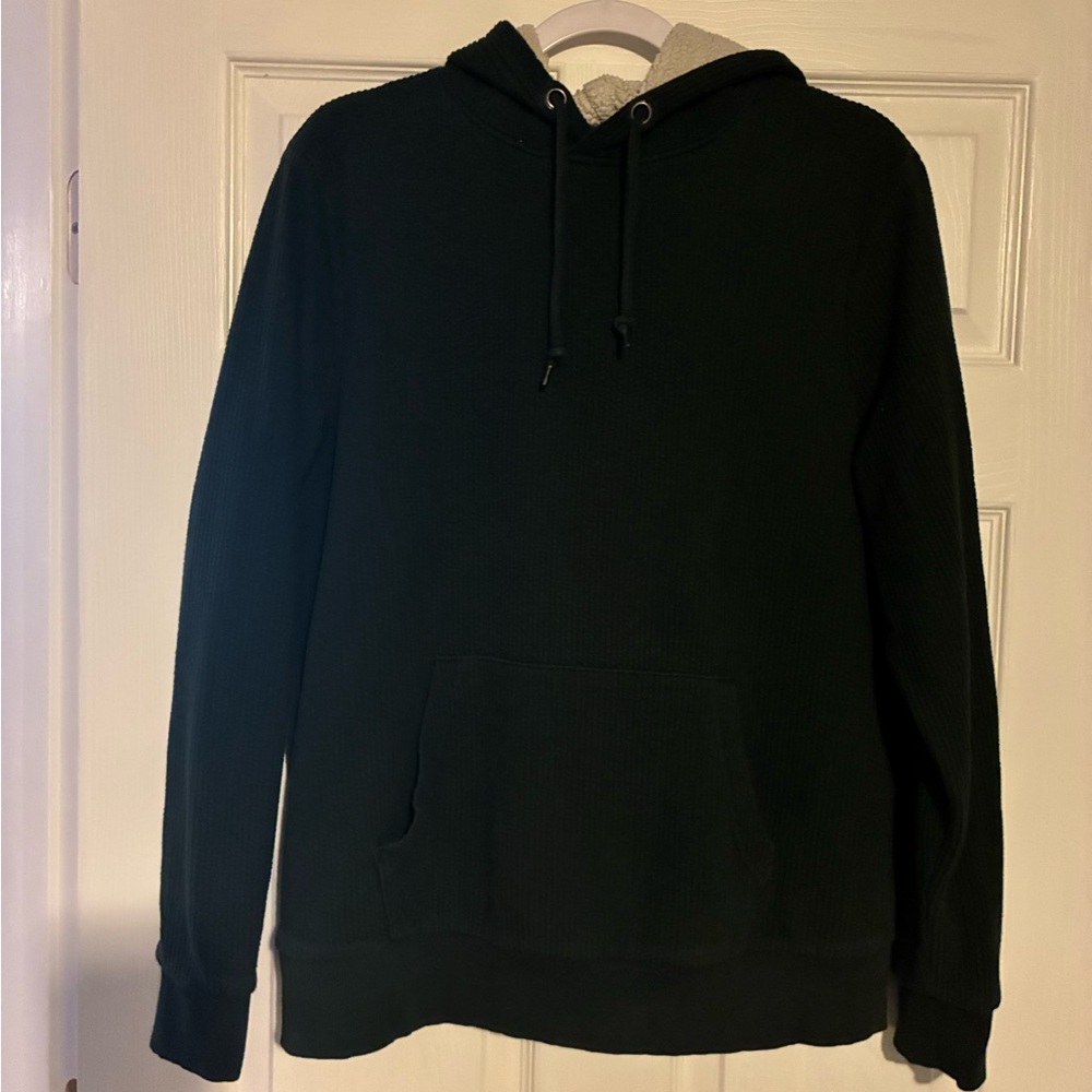 Old Navy Black Waffle Knit Hoodie